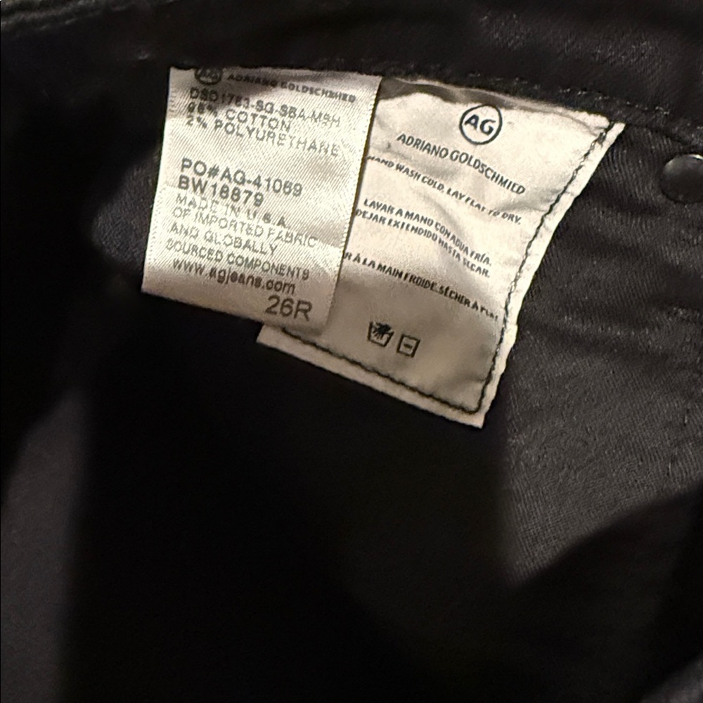 ANTHROPOLOGIE X AG The Isabella High Rise Straight Studded Jeans. 26X28 - Picture 7 of 9